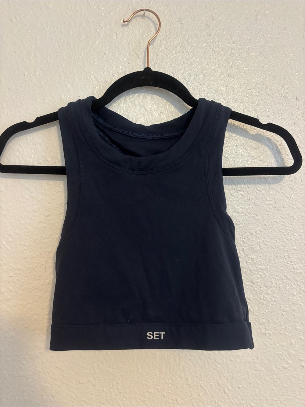 SET Active Navy High Neck Longline Sports Bra